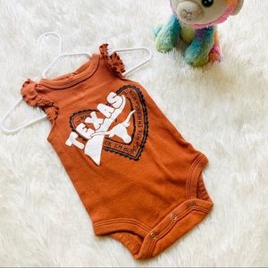 Texas Longhorns Ruffle Onesie